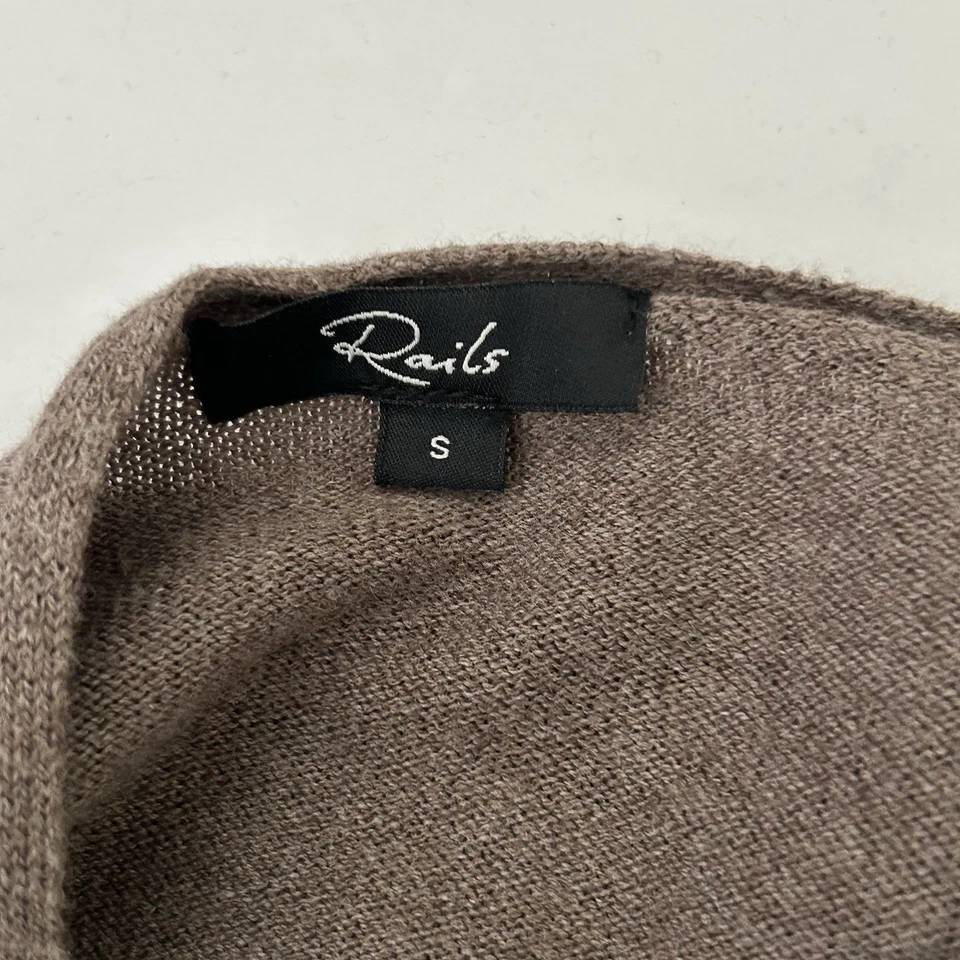 Vestido Suéter Rails Margot Mujer Pequeño Latte Midi Suave Cinturón Cuello en V Minimalista Foto 2 de 4