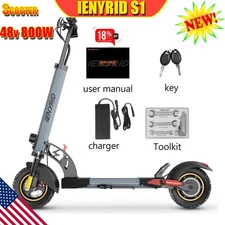 Electric Scooter 48v 800W For Adult 10"Off Road Fat Tires Fast Speed IENYRID A1