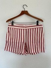 LOFT Ann Taylor Cotton Acrylic Striped Shorts Size 6 NWT Multi-Color