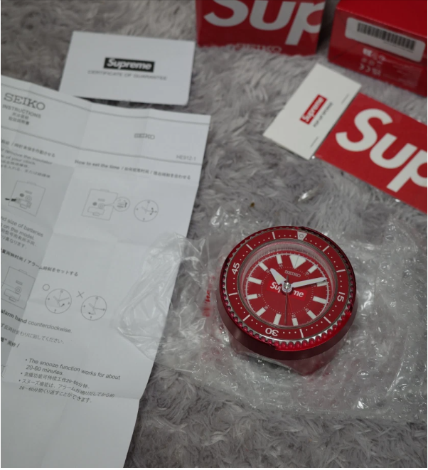 Supreme x Seiko Mai Alarm Clock Red 25SS Collection Authentic New