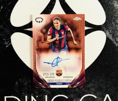 2023-24 Topps Chrome Women s UCL - Paralluelo Rose Gold Mojo Autograph /125