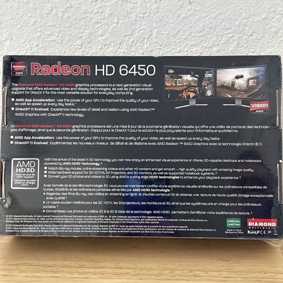 Diamond AMD Radeon HD 6450 (6450PE31G) 1GB GDDR3 HDMI PCI Video Card - Image 2 of 4