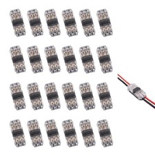 Solderless Wire Splice Connectors, 2 Way Automotive, Fits 20-24 AWG