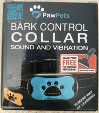 Paw Pets Anti Bark Collar Dog Pet Anti Barking Device Sound Vibration Training