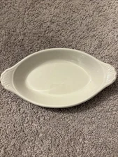 Hall China 528 Vintage Serving Dish Au Gratin Made In USA Ceramic Brown