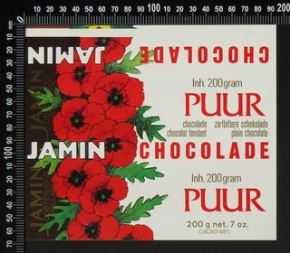 4 Original Vintage Jamin (Holland) 2 x 200g & 2 x Small Chocolate Wrappers 1960s