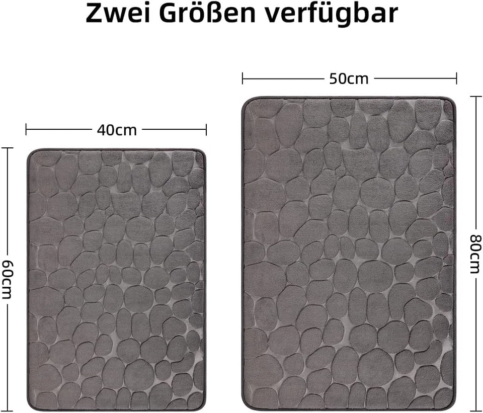 Badematte Memoryschaum Badteppich Saugfähige Badvorleger Badezimmerteppich - Bild 2 von 4