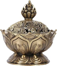 Incense Holder, Burner Backflow Vintage Cone Charcoal Home Decoration Lotus Clas
