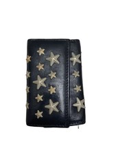 JIMMY CHOO Star Studded 6-Key Case Leather Black Men's