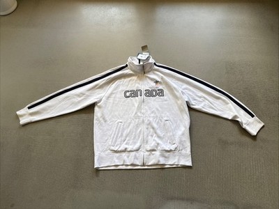 Vtg 2010 VANCOUVER OLYMPICS Canada Unisex Prospect Fleece Zip-Up Size XL White