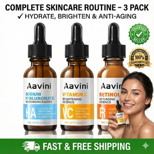 3 Conditionnement Vitamine C Retinol Acide hyaluronique Sérum visage Anti vieillissement Rongeurs