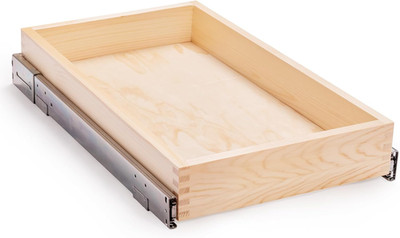 13 W x 21 D x 3 H Soft Close Slide Out Wood Drawer Organizer for Kitchen, (Cabin
