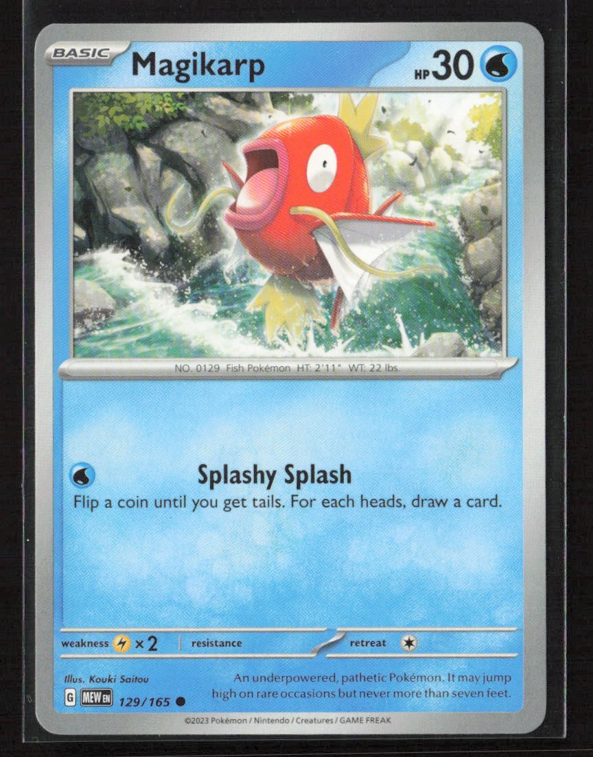 Magikarp #129/165 SV: Scarlet & Violet 151 Common Pokemon TCG NM/M