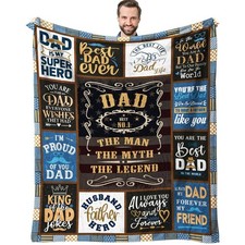 Dad Gifts Throw Blanket 60" x 50", Birthday Gifts for Dad from Daughter Son, ...