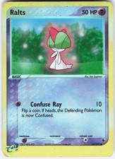 Pokemon Ralts 66/109 Common Ruby & Sapphire Pokemon Reverse Holo Lightly Played