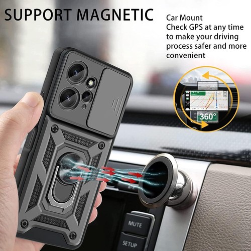 Funda para Xiaomi Redmi Note 14 Pro (5G) Antigolpes Soporte Anillo Cubre Lente - Imagen 5 de 10