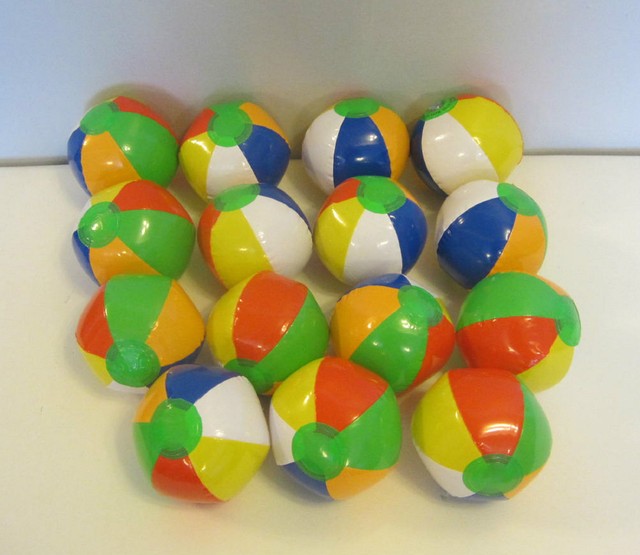 50 Mini Beach Balls Multi Colored 5" Inflatable Pool Beachball Party