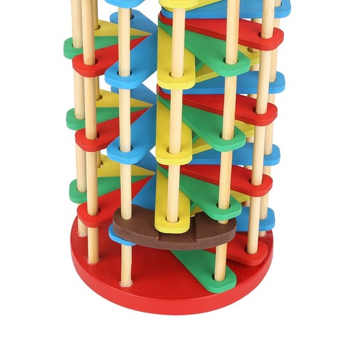 Pound And Roll Wooden Tower With Hammer Knock The Roll Off Ladder Kid Toy - Picture 9 of 12