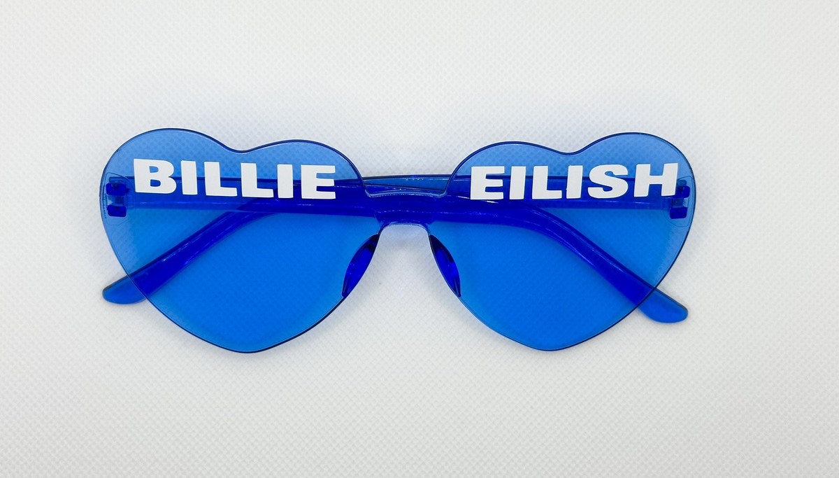 Billie Eilish 2025 Tour Merch Billie Eilish Heart Sunglasses, Hit Me
