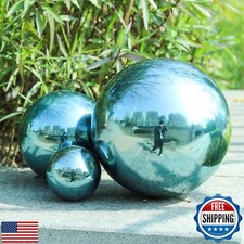 VCUTEKA Gazing Ball, Polished Glass Mirror Hollow Sphere for Garden, Lawn, Ya