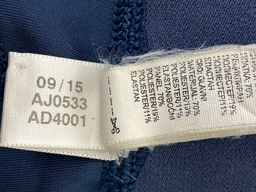 Adidas Leggings Womens M 12-14 Blue Red Retro Cropped Crop Athleisure Activewear - Picture 9 of 14