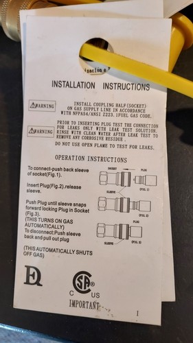 12 Feet 3/8" ID Natural Gas Hose, Low Pressure LPG Hose with Quick Connect - Picture 4 of 7