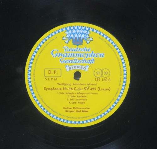 Mozart Symphonies No.39 & 36 KARL BOHM DGG Red Tulip Stereo SLPM 139 160 NM - Picture 4 of 6