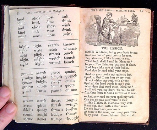 Antique Guy's Spelling Book A New British Spelling Book (HC) 1860 - Imagen 9 de 10
