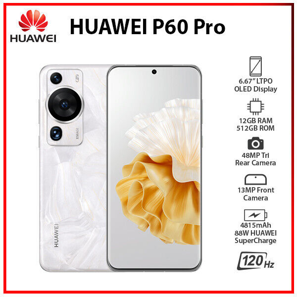 (Unlocked)Huawei P60 Pro 12GB+512GB BLACK Android Dual SIM Mobile Phone  (Google)