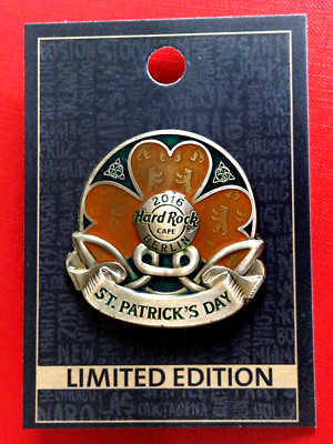 HRC Hard Rock Cafe Berlin St Patricks Day 2016 3D large Shamrock LE150 new
