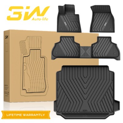 3W Car Floor Mats & Cargo Liner for BMW X5 2019-2024 2025 TPE All Weather custom