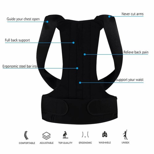Posture Corrector For Men Hunching Back Support Health Care Shoulder Brace Belt - Picture 7 of 13