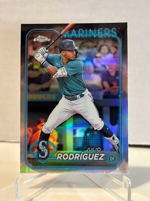 Julio Rodriguez 2024 Topps Chrome Refractor #300 Seattle Mariners SN4