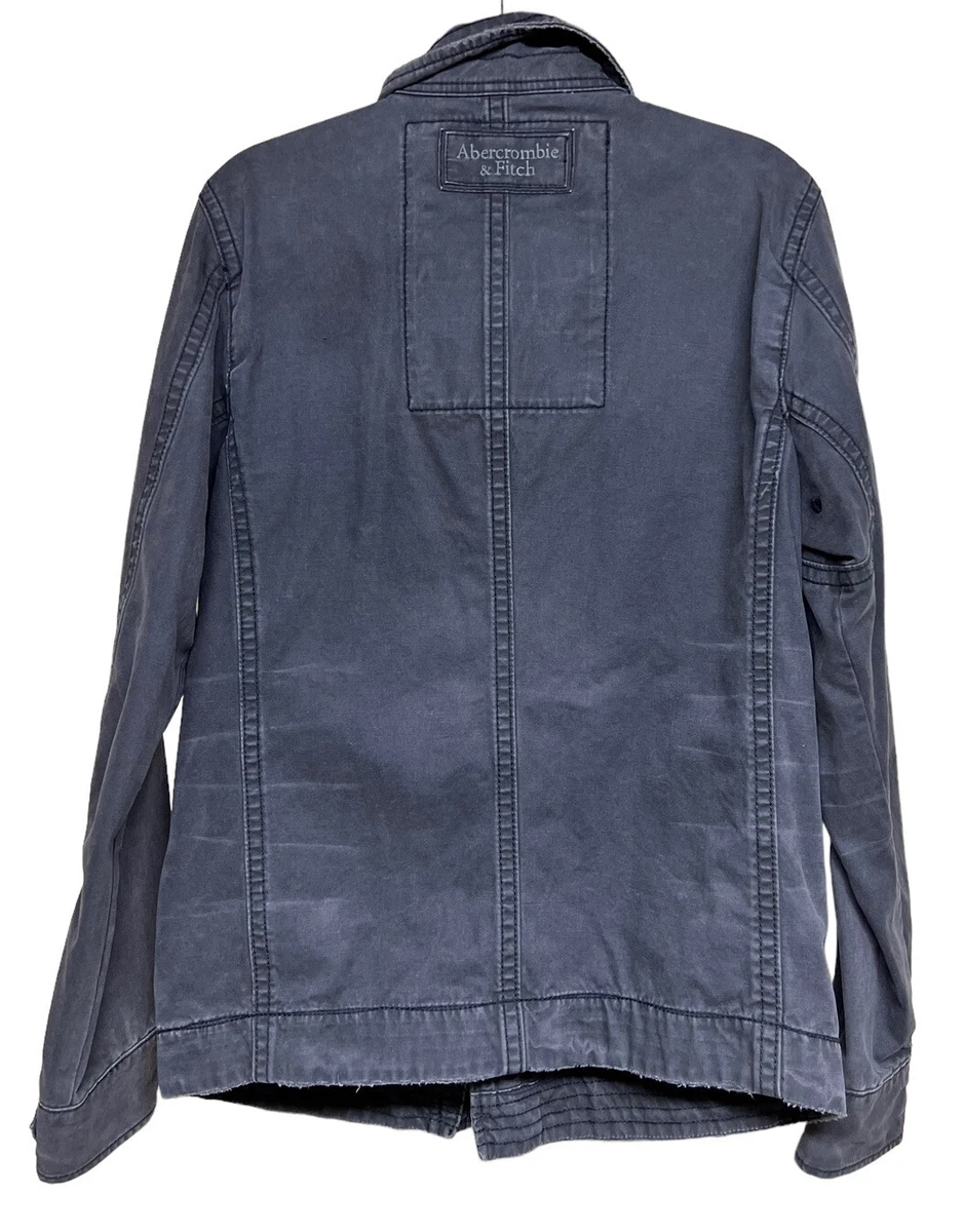 Abercrombie Fitch Sentinel Jacket Military Field Jacket Blue Men s Size Small eBay