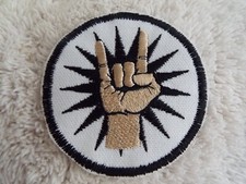 Rock On Hand 3" Embroidery Iron-on Patch E42 