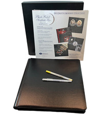 Creative Memories 12x12 Expandable Album Black 5 Sheet Refill Pack, Pens Box