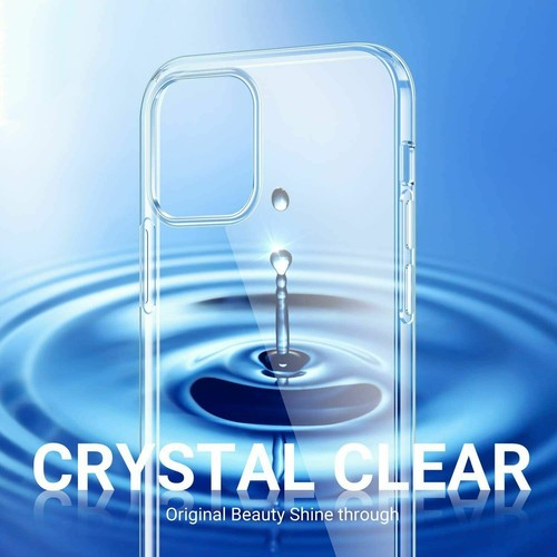 Custodia silicone trasparente cristallo trasparente per iPhone 16 15 14 13 12 Pro Max 11 XS - Foto 11 di 12