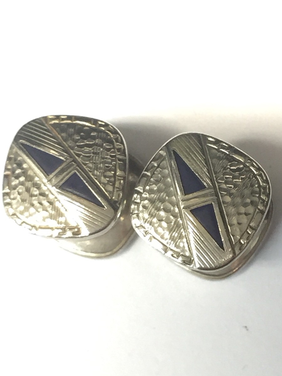 Boutons De Manchette (Cufflinks) Kum-A-Part Vintage Vert - Modèle CL62, Design Années 20