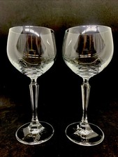 Pair (2) Newcor Wine Glass "Sapphire" Clear Crystal 7.25" made in Germany