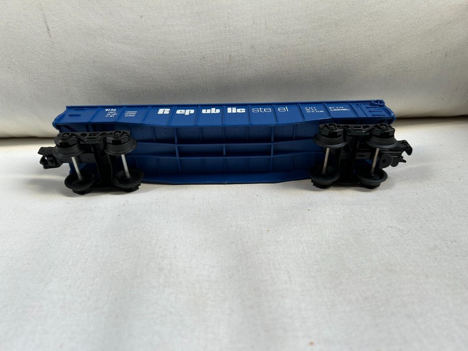 Lionel 9136 O Gauge Republic Steel BLT. 272 Blue Open Gondola Freight