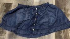 Tommy Hilfiger Denim Blue Skirt w/faux button down Girls Size 4T