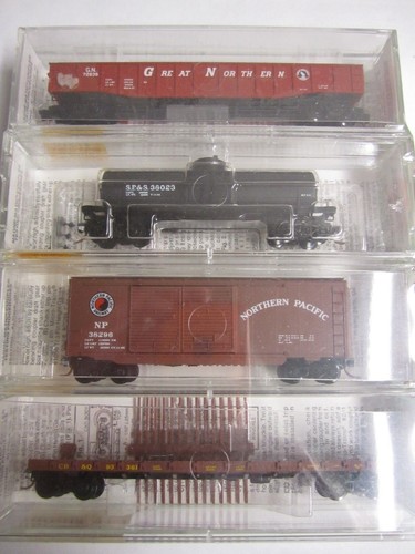 JUEGO DE FUSIÓN MICRO TRENES 23252 BN #5 BANDERAS CAÍDAS NP SP&S GN CB&Q 4 PK N | Zustand: New