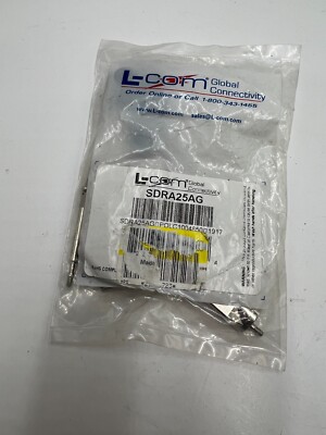 L-Com 90° Cast Metal Body D Sub Back Shell For 25 Pin Connectors SDRA25AG
