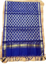 India Banarasi Cotton/Silk Dupatta Wrap Scarf Stole Ethnic Chunri shawl NEW-USA