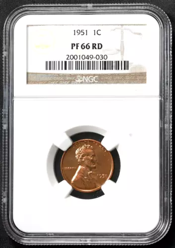 1951 Lincoln Wheat Cent Penny Proof 1C 1 Cent NGC PF 66 RD FREE S/H