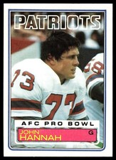 1983 Topps Card #330 John Hannah New England Patriots HOF