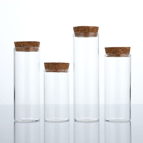Wholesale 3ml - 650ml Small Clear Glass Bottles Tiny Wide Opening Jars with Cork - Bild 34 von 59