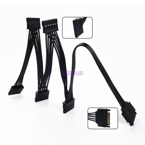 SATA Power 15 Pin 1 Male To 5 Female Splitter Hard Drive Adapter Cable HDD SSD - Picture 5 of 11