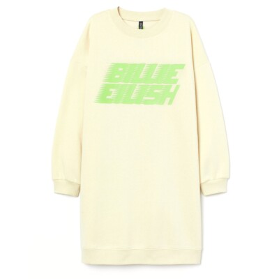 H&M DIVIDED Billie EILISH Merch Drop 2020 Sweatkleid - hellbeige - XS | eBay