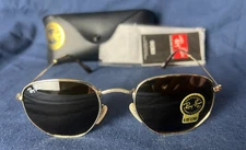 Ray-Ban RB3548N 001 51-21 Bronze Lens Sunglasses HEXAGONAL Authentic New No Box